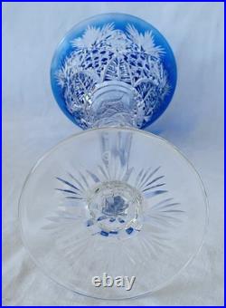 Verre A Pied En Cristal St Louis Modele Vologne Couleur Bleu Cobalt Verre A Pied En Cristal St Louis Modele Vologne Couleur Bleu Cobalt
