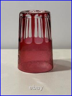 Verre A The Cristal Saint Louis Modele Rabat Couleur Rouge Rubis Numéro 1