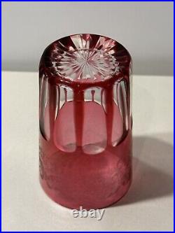 Verre A The Cristal Saint Louis Modele Rabat Couleur Rouge Rubis Numéro 1