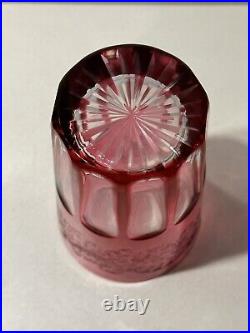 Verre A The Cristal Saint Louis Modele Rabat Couleur Rouge Rubis Numéro 1