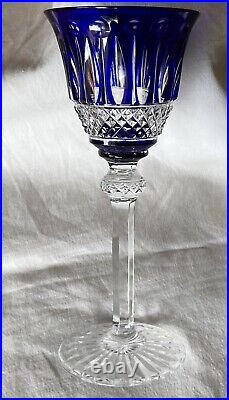 Verre A Vin En Cristal De St Louis Tommy 16.5 CM Couleur Bleu Cobalt