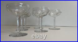 Verre Champagne Cristal Saint Louis Non Signe Debut XX Eme Coupe Lot De 6 Verres