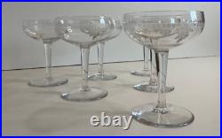 Verre Champagne Cristal Saint Louis Non Signe Debut XX Eme Coupe Lot De 6 Verres