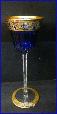 Verre Cristal St Louis Thistle Or Roemer Couleur Bleu En Parfait Etat