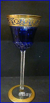 Verre Cristal St Louis Thistle Or Roemer Couleur Bleu En Parfait Etat