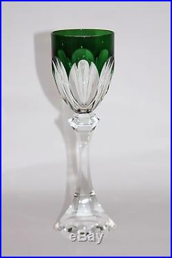 Verre Roemer en cristal de Saint Louis modèle Chambord vert