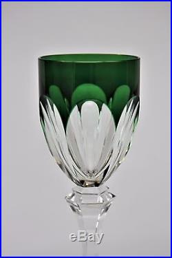 Verre Roemer en cristal de Saint Louis modèle Chambord vert