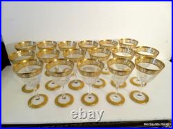 Verre à Cocktail en Saint St Louis Cristal Thistle Or signé parfait état