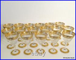 Verre à Cocktail en Saint St Louis Cristal Thistle Or signé parfait état