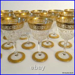 Verre à Cocktail en Saint St Louis Cristal Thistle Or signé parfait état