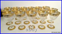 Verre à Cocktail en Saint St Louis Cristal Thistle Or signé parfait état