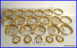 Verre à Cocktail en Saint St Louis Cristal Thistle Or signé parfait état