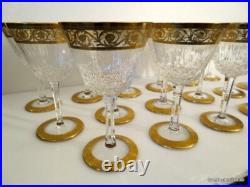 Verre à Cocktail en Saint St Louis Cristal Thistle Or signé parfait état