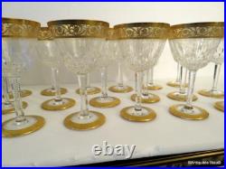 Verre à Cocktail en Saint St Louis Cristal Thistle Or signé parfait état