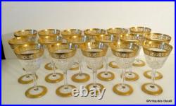 Verre à Cocktail en Saint St Louis Cristal Thistle Or signé parfait état Verre à Cocktail en Saint St Louis Cristal Thistle Or signé parfait état