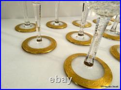 Verre à Cocktail en Saint St Louis Cristal Thistle Or signé parfait état