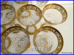 Verre à Cocktail en Saint St Louis Cristal Thistle Or signé parfait état