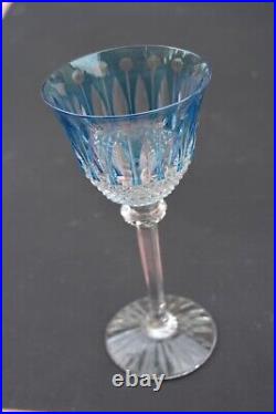 Verre a eau 2 en cristal doublé BLEU signé SAINT LOUIS modèle TOMMY 19.8cm