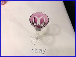 Verre à liqueurs Cristal doublé violet SAINT LOUIS signé Modèle CAMARGUE 12,5 cm