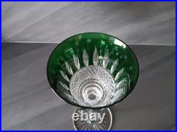 Verre à vin Rouge Eau du Rhin cristal Vert SAINT LOUIS modèle TOMMY 19,8 cm