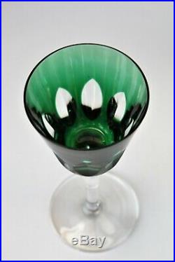 Verre à vin du Rhin Roemer en cristal de St Louis Jersey signé C. G. T. Paquebot A