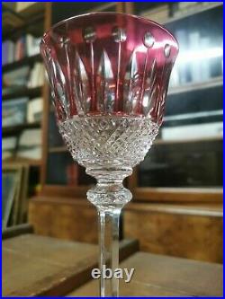 Verre à vin du Rhin cristal de Saint Louis, modèle Tommy 20cm rose