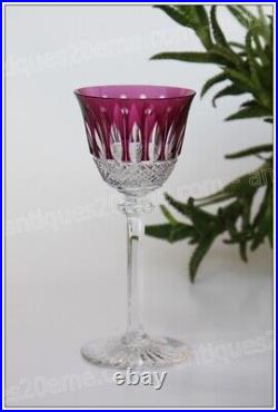 Verre à vin du Rhin en cristal de St Louis Tommy améthyste Roemer glass