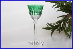 Verre à vin du Rhin en cristal de St Louis Tommy vert Roemer glass