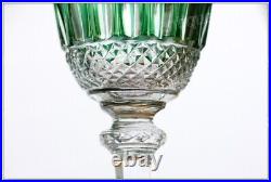 Verre à vin du Rhin en cristal de St Louis Tommy vert Roemer glass (B)