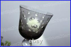 Verre à vin du Rhin en cristal de St Louis modèle Bubbles gris Roemer glass B