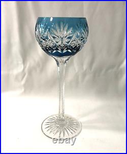 Verre à vin du Rhin / roemer en cristal doublé bleu SAINT LOUIS modèle LOTHAIRE