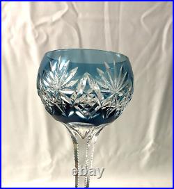 Verre à vin du Rhin / roemer en cristal doublé bleu SAINT LOUIS modèle LOTHAIRE