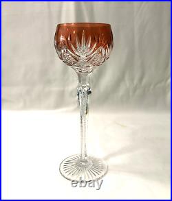 Verre à vin du Rhin / roemer en cristal doublé orange SAINT LOUIS modèle 428