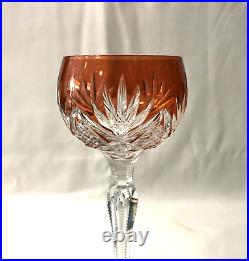 Verre à vin du Rhin / roemer en cristal doublé orange SAINT LOUIS modèle 428