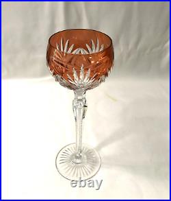 Verre à vin du Rhin / roemer en cristal doublé orange SAINT LOUIS modèle 428