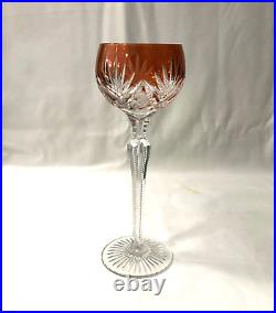 Verre à vin du Rhin / roemer en cristal doublé orange SAINT LOUIS modèle 428