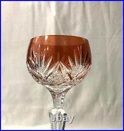 Verre à vin du Rhin / roemer en cristal doublé orange SAINT LOUIS modèle 428