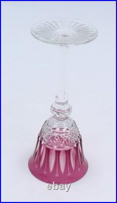 Verre à vin en cristal taillé signé St Louis Tommy améthyste 16.5 cm