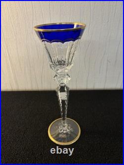 Verre à vin prestige doré en cristal de Saint Louis