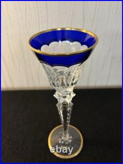 Verre à vin prestige doré en cristal de Saint Louis