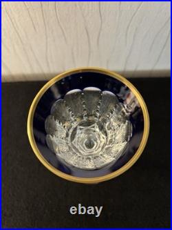 Verre à vin prestige doré en cristal de Saint Louis