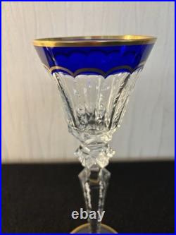 Verre à vin prestige doré en cristal de Saint Louis