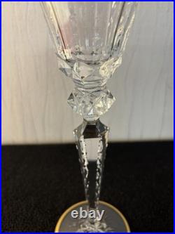 Verre à vin prestige doré en cristal de Saint Louis