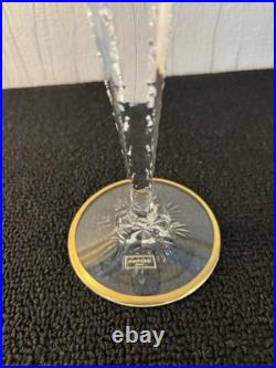 Verre à vin prestige doré en cristal de Saint Louis