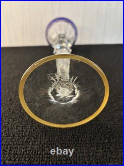 Verre à vin prestige doré en cristal de Saint Louis