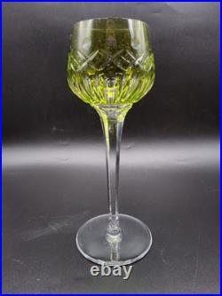 Verre à vin roemer cristal double coloré vert taillé signé Saint-Louis Traminer