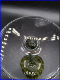 Verre à vin roemer cristal double coloré vert taillé signé Saint-Louis Traminer