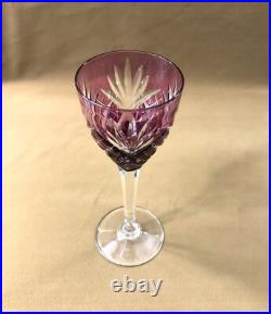 Verre à vin signé SAINT LOUIS modèle CHANTILLY cristal AMETHYSTE roemer Rhin