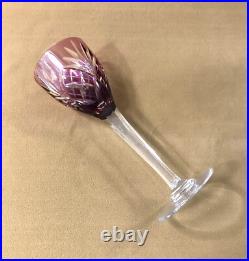 Verre à vin signé SAINT LOUIS modèle CHANTILLY cristal AMETHYSTE roemer Rhin