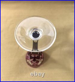 Verre à vin signé SAINT LOUIS modèle CHANTILLY cristal AMETHYSTE roemer Rhin